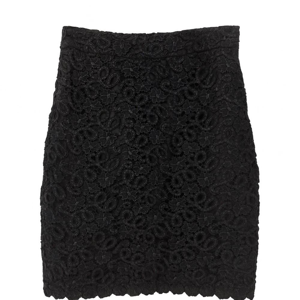 Kate Spade Black Lace Skirt with Gold Zipper size 0